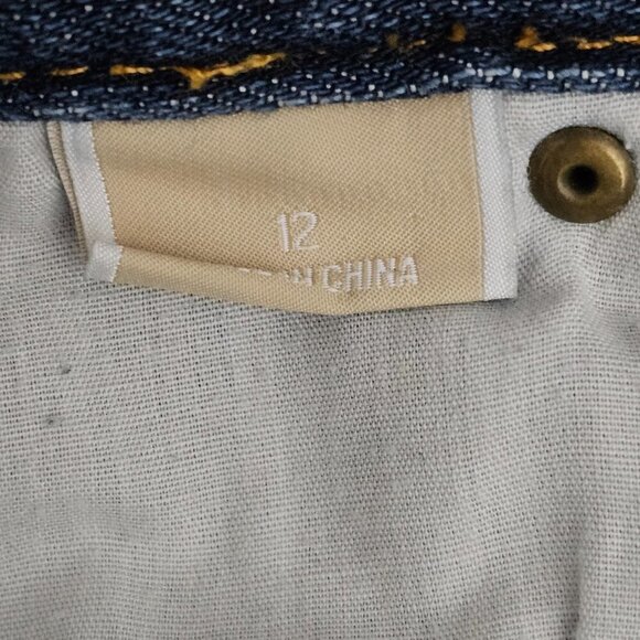 Michael Kors Denim Wide Leg Flare Studded Jeans - Picture 2 of 7